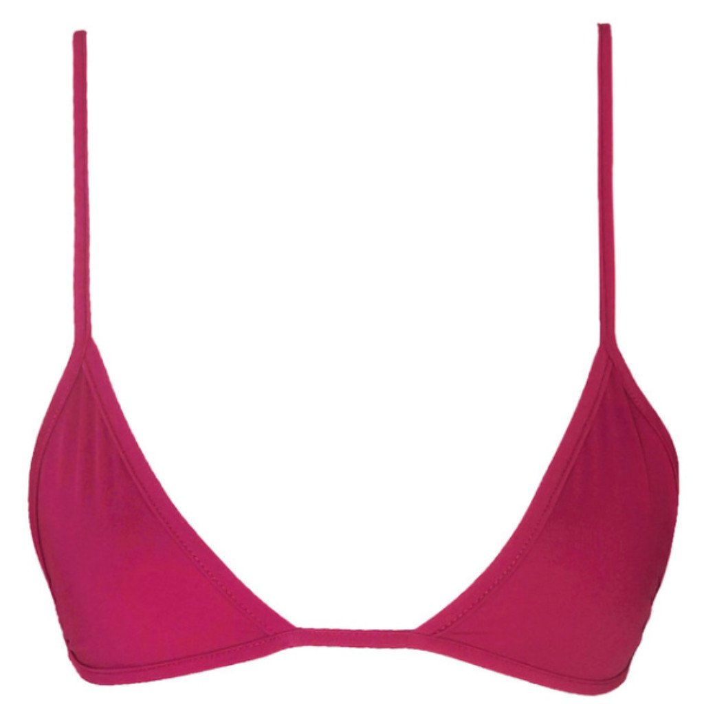 iixiist Cherry Tropez Tri Triangle Bikini Top Deep Red Plum Seamless Swimwear Frankii Swim Frankie Swim Frankie Swimwear