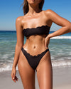 iixiist Apollo Bandeau Ink Black Bikini Top Strapless, Seamless Swimwear Frankie Swim Frankie Swimwear Frankii Swim