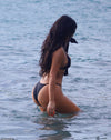 Kim Kardashian wears iixiist Basalt Black Bikini G3 Bottom seamless swimwear  FrankiiSwim Frankie Swimwear Frankie Swim